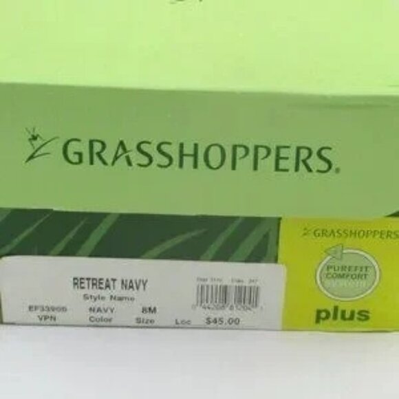 Grasshoppers Womens Retreat Navy Canvas Slip-On Shoes Size 8M - Picture 3 of 4